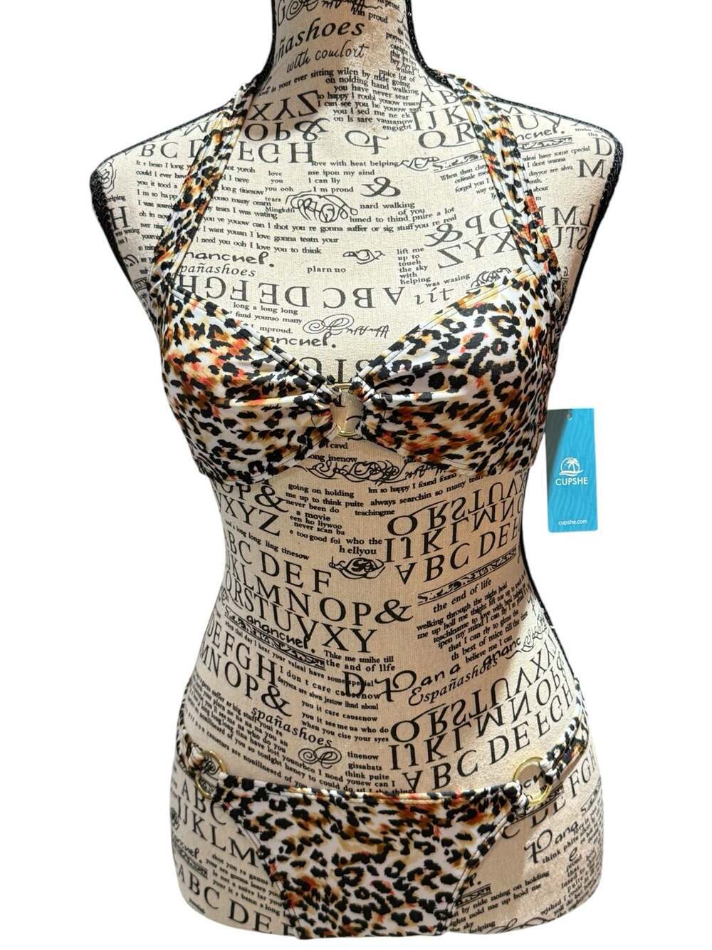NWT Cupshe Leopard Print Bikini Set – Size Small